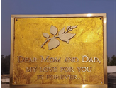Customized Memorial Golden Finish Signs Plaques CMGFSP04